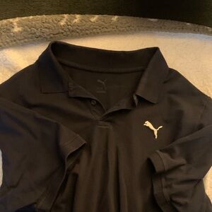 Puma Dark Navy short sleeve Polo Shirt with White Logo